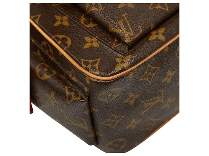 Borsa Louis Vuitton Monogram Excentri Cité Marrone - vista 4
