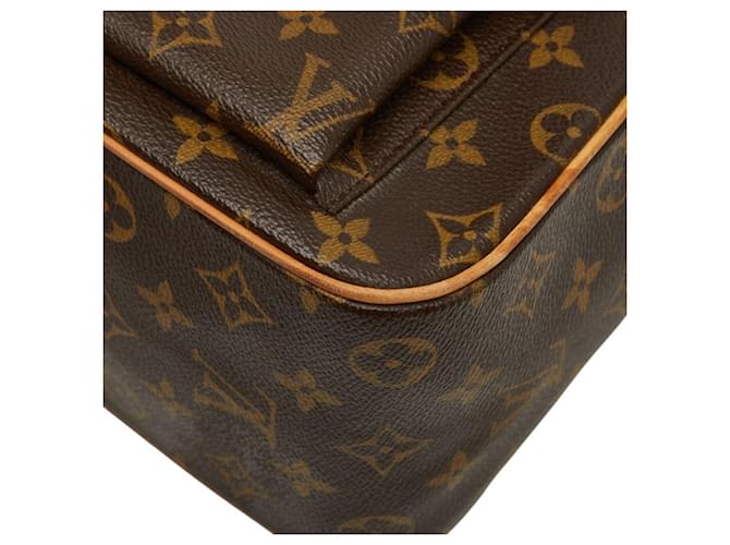 Borsa Louis Vuitton Monogram Excentri Cité Marrone - vista 5