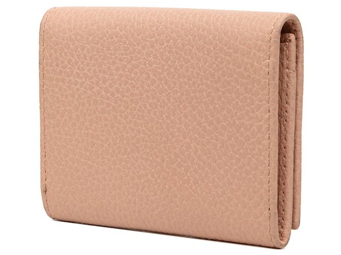 Portacarte in pelle rosa Gucci GG Marmont - vista 2