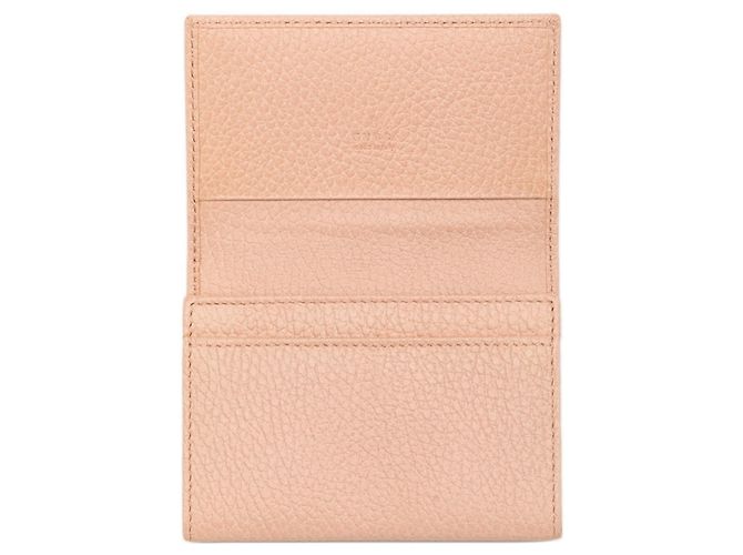 Portacarte in pelle rosa Gucci GG Marmont - vista 4