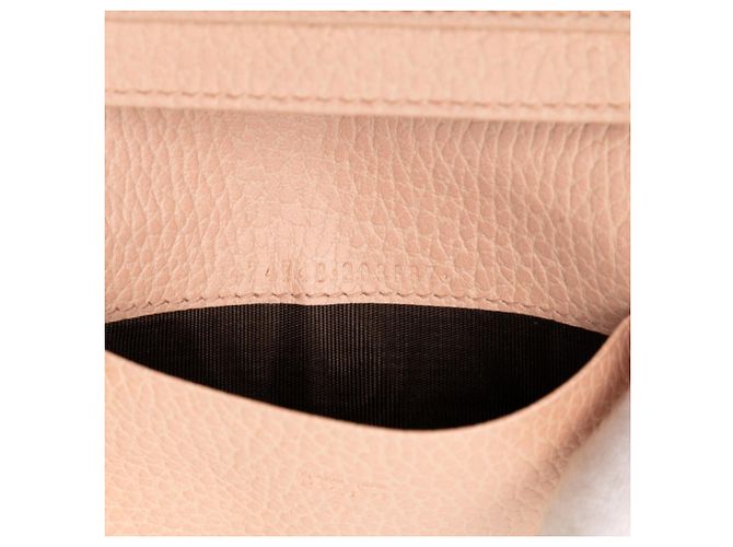 Portacarte in pelle rosa Gucci GG Marmont - vista 6