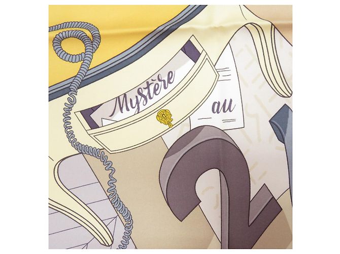 Silk In Hermès Foulard in seta Hermes Carre 90 MYSTERE AU 24 Multicolore Beige - vista 4