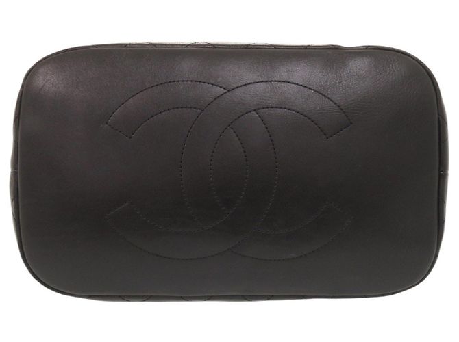 Borsa a tracolla 2-Way in lana e pelle ricamata Chanel Nero - vista 4