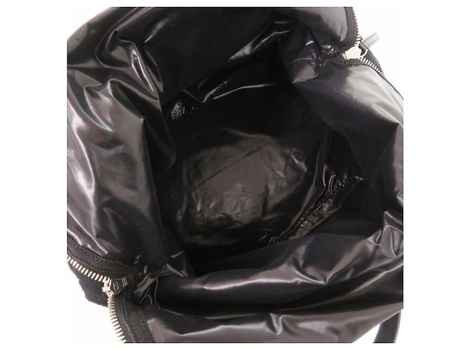 Borsa a tracolla 2-Way in lana e pelle ricamata Chanel Nero - vista 5