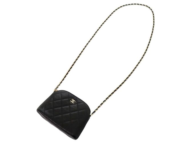 Borsa a tracolla Chanel Matelassé Mini Chain Nero - vista 5