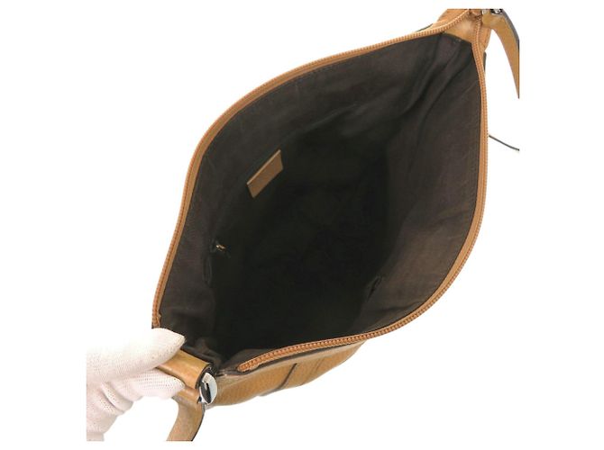 Borsa a tracolla Abbey in pelle camel Gucci Marrone Cammello - vista 6