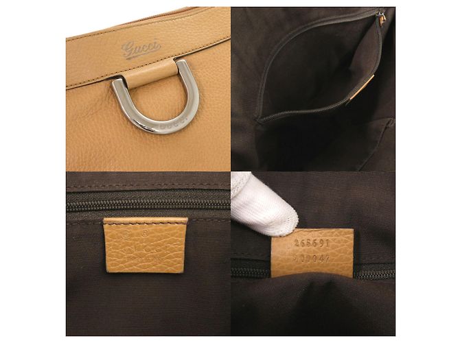 Borsa a tracolla Abbey in pelle camel Gucci Marrone Cammello - vista 7