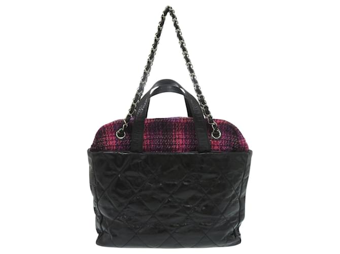 Borsa Chanel Matelassé Coco Mark Nero Rosa - vista 2