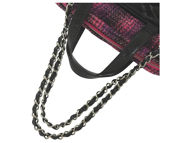 Borsa Chanel Matelassé Coco Mark Nero Rosa - vista 5