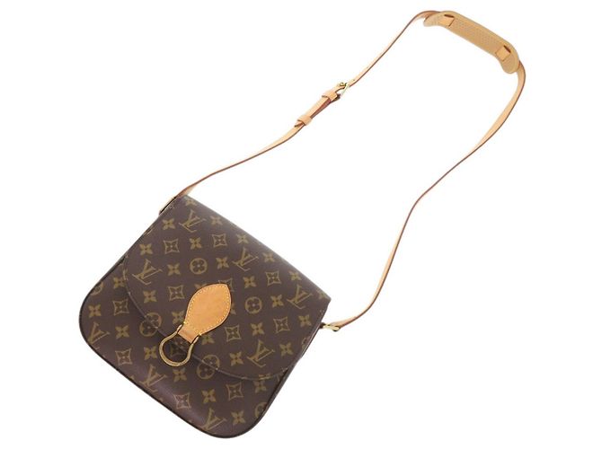 Borsa a Spalla Louis Vuitton Saint Cloud GM Monogram Marrone Monogramma - vista 9