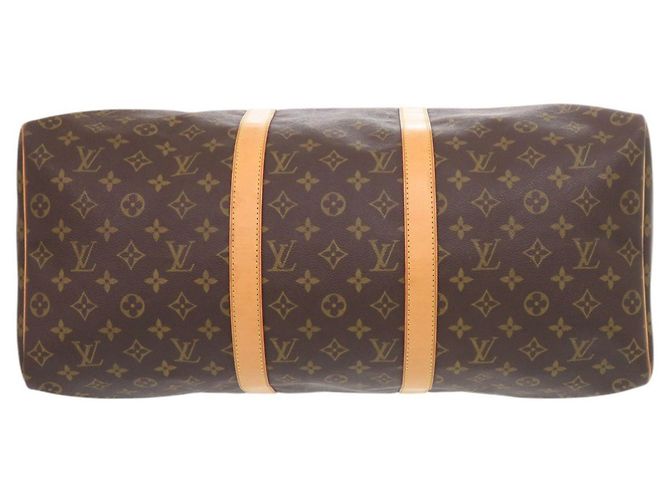 Borsa Boston Louis Vuitton Keepall 50 Monogram Marrone Monogramma - vista 3