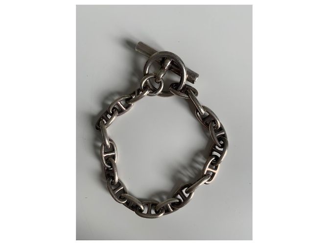 Hermès Silberarmband mit Kette - Ansicht 2
