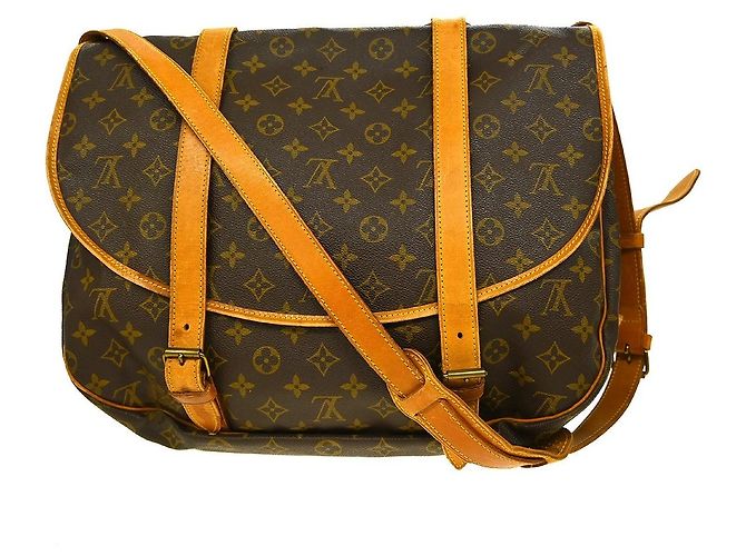 Louis Vuitton Saumur Monogram Canvas 43 Castaño - vista 2
