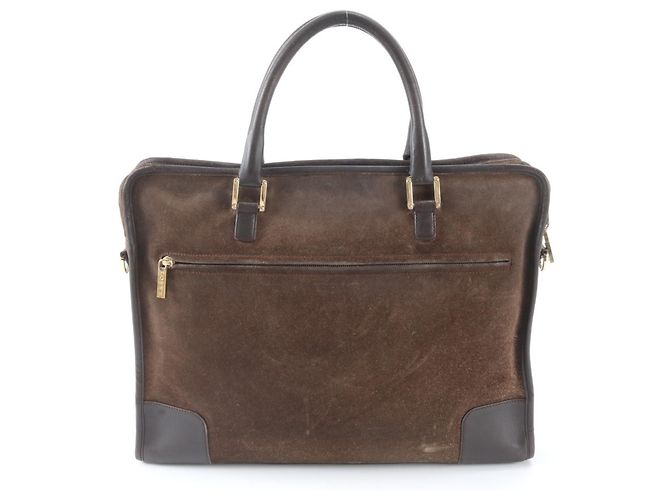 Sac à main Loewe Amazona en cuir suédé Sac fourre-tout Porte-documents - vue 3