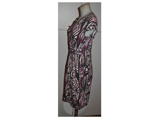 Abito in cotone Max Mara stampa astratta Bianco Porpora Grigio antracite - vista 2