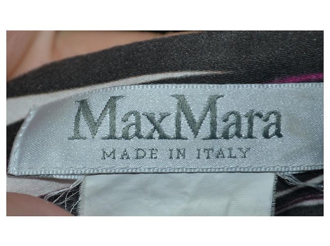 Abito in cotone Max Mara stampa astratta Bianco Porpora Grigio antracite - vista 4