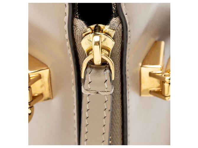 Fendi By The Way Mini Boston Tasche aus Leder Grau - Ansicht 9
