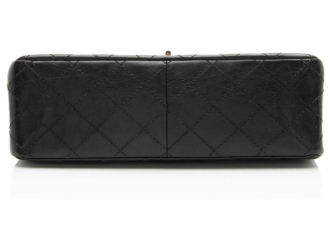 Gabrielle Borsa Chanel Reissue 225 Double Flap in pelle di vitello invecchiata Nero - vista 4