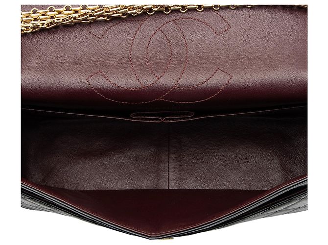 Gabrielle Borsa Chanel Reissue 225 Double Flap in pelle di vitello invecchiata Nero - vista 7