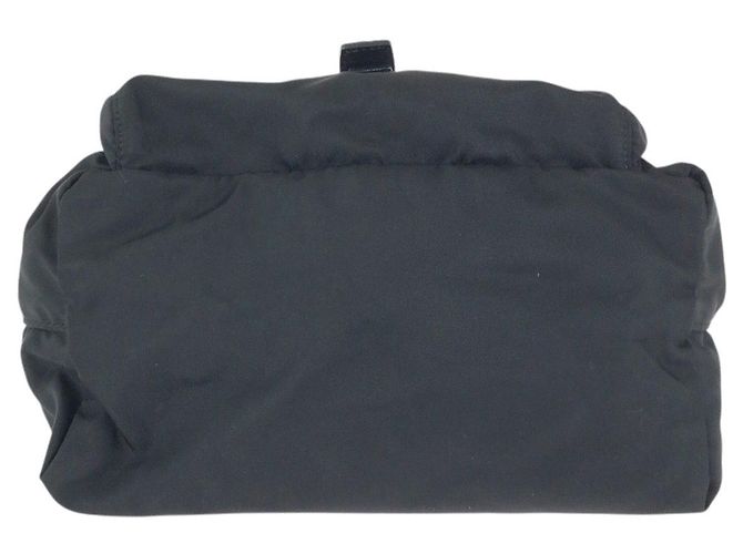 Borsa a tracolla Prada Nylon Leather Tessuto Logo Nero - vista 10