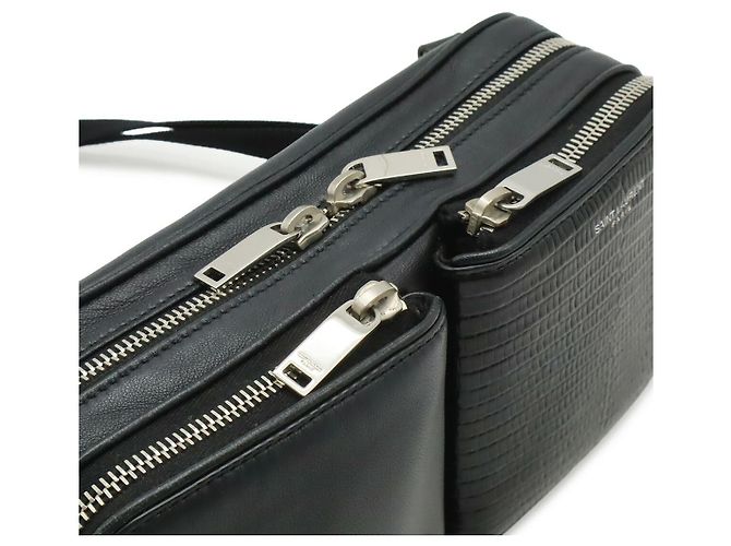 Borsa a tracolla in pelle Yves Saint Laurent Nero - vista 6