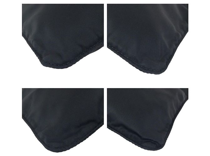 Borsa a tracolla in nylon Tessuto con logo triangolo Prada Nero - vista 3