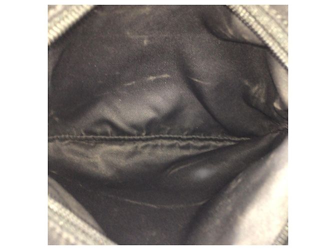 Borsa a tracolla in nylon Tessuto con logo triangolo Prada Nero - vista 9
