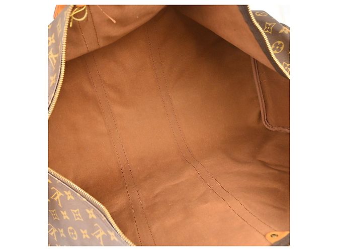 Louis Vuitton Keepall Bandouliere Monogram Canvas 60 Marrone - vista 3