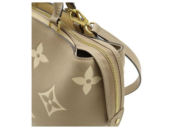 Borsa Louis Vuitton Monogram Empreinte Petit Palais PM Marrone Beige - vista 7