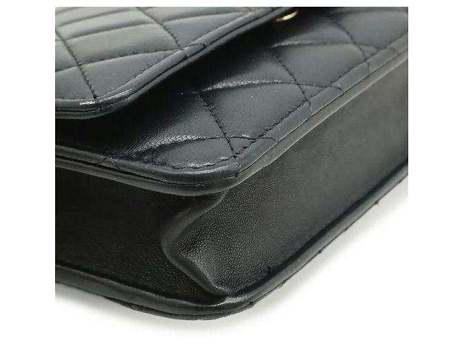Portafoglio con catena Chanel Trendy CC in agnello Nero - vista 3