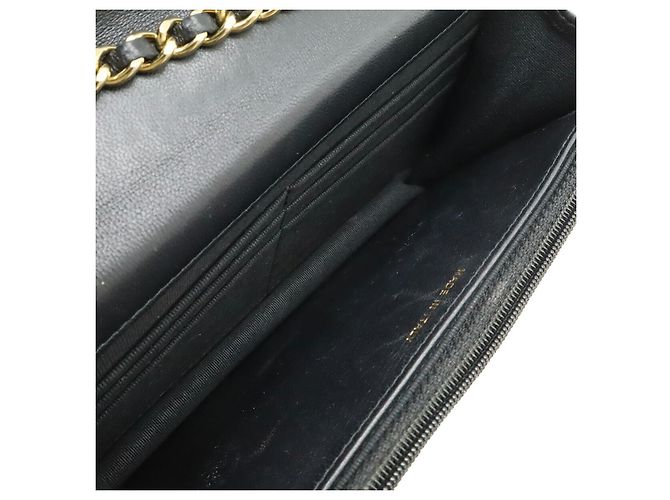 Portafoglio con catena Chanel Trendy CC in agnello Nero - vista 6