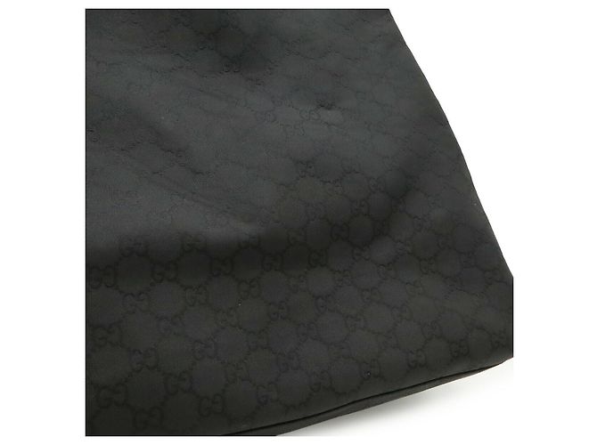 Borsa Tote GG in Nylon e Pelle Gucci Nera Nero - vista 8