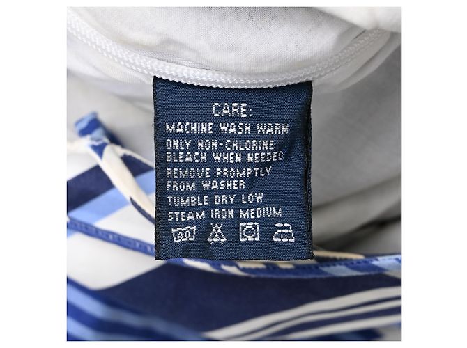 Abito midi svasato a righe Ralph Lauren in cotone blu - vista 5