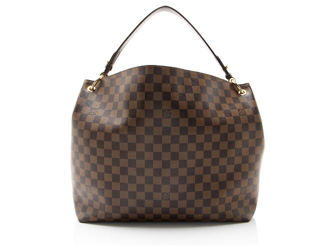Louis Vuitton Damier Ebene Graceful MM Hobo Marrone - vista 3