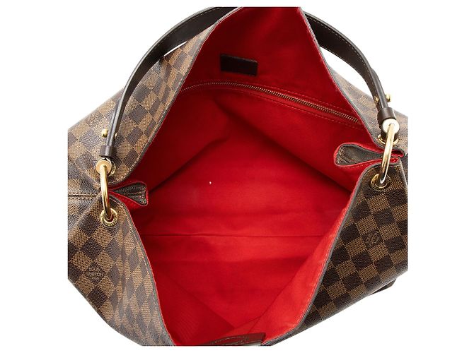 Louis Vuitton Damier Ebene Graceful MM Hobo Marrone - vista 7