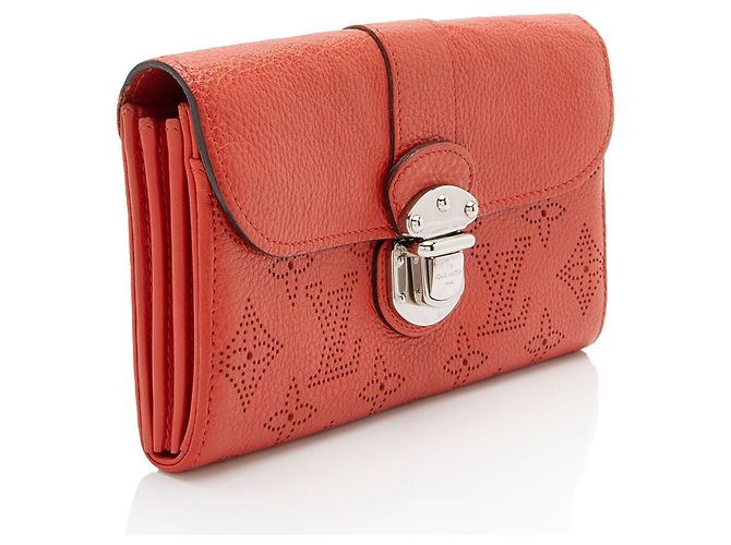 Portafoglio Iris in pelle Mahina Louis Vuitton Rosso - vista 2
