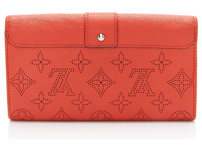Portafoglio Iris in pelle Mahina Louis Vuitton Rosso - vista 3