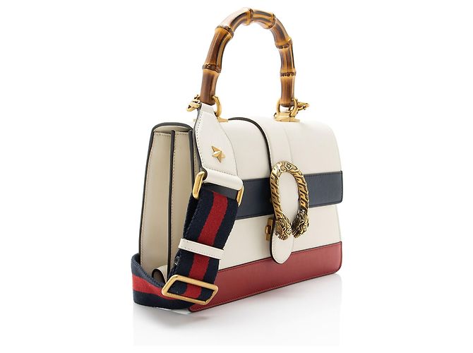 Gucci Bolsa Dionysus Medium de couro com alça de bambu Azul - vista 2