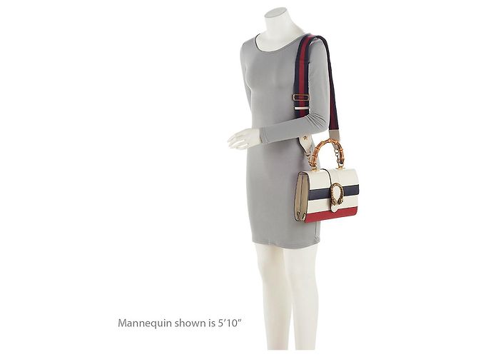 Gucci Bolsa Dionysus Medium de couro com alça de bambu Azul - vista 5