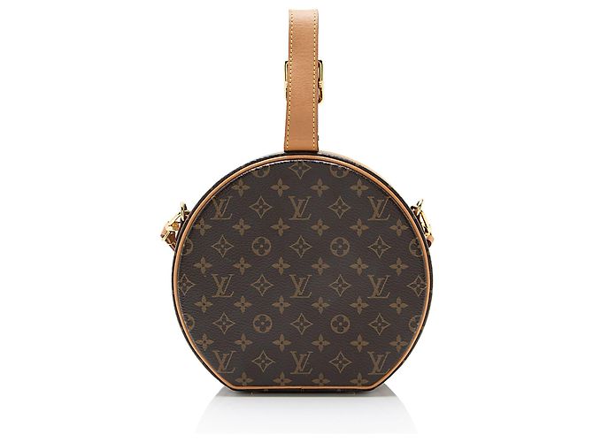 Borsa a tracolla Louis Vuitton Monogram Canvas Petite Boite Chapeau Marrone - vista 3