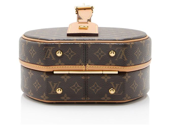 Borsa a tracolla Louis Vuitton Monogram Canvas Petite Boite Chapeau Marrone - vista 4