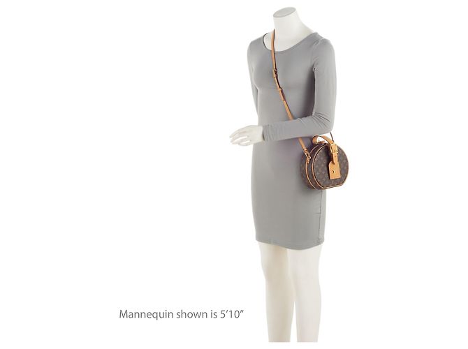 Borsa a tracolla Louis Vuitton Monogram Canvas Petite Boite Chapeau Marrone - vista 5