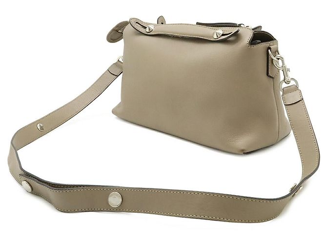 Borsa in pelle Fendi By The Way Medium Grigio - vista 2