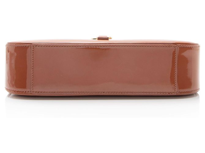 Saint Laurent Patent Leather Monogram Le 5 A 7 Hobo Brown - view 4