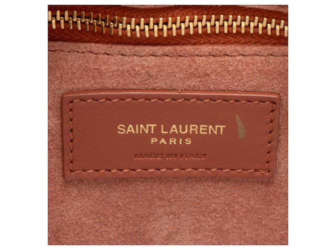 Saint Laurent Patent Leather Monogram Le 5 A 7 Hobo Brown - view 8