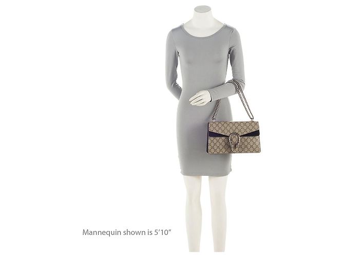 Borsa a tracolla Gucci GG Supreme Dionysus Medium Marrone Beige - vista 5