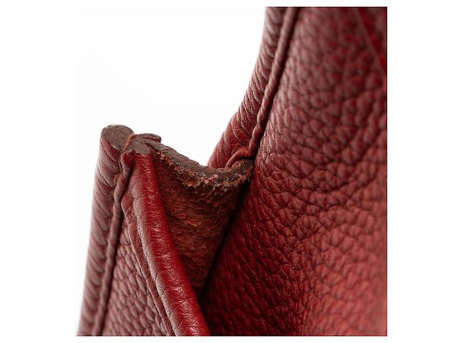 Hermès Hermes Taurillon Clemence Evelyne III PM Shoulder Bag Red - view 10