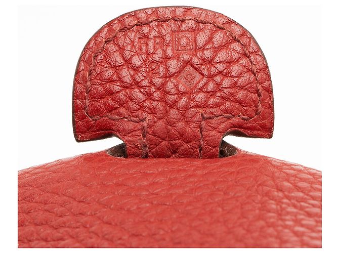 Hermès Hermes Taurillon Clemence Evelyne III PM Shoulder Bag Red - view 6
