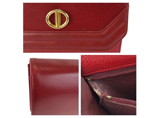 Borsa a tracolla in pelle Dior Pochette Rosso - vista 6