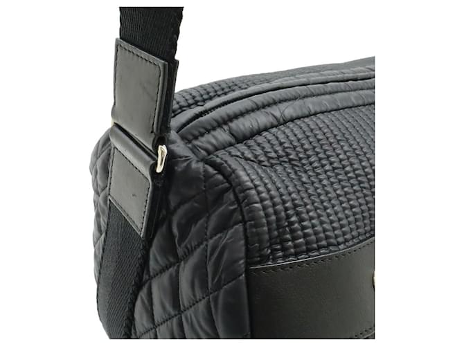 Borsa a Spalla Chanel Nylon Coco Mark Nero - vista 4